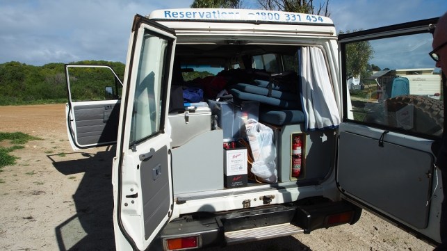 Vollgepackt bis oben hin, da muss man morgens beim Packen gut überlegen, was man im Laufe des Tages so alles braucht.